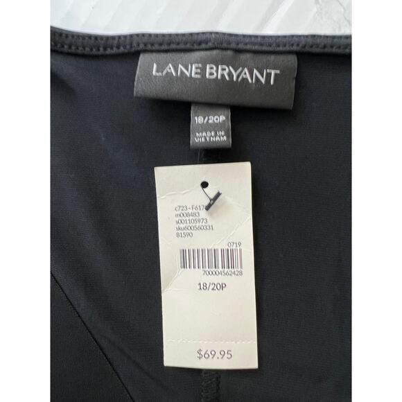 Trapeze Hem Midi DRESS Lane Bryant 14W 16W X-Large Black Comfort Lounge Knit NEW - Picture 2 of 6